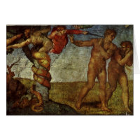 Queda e expulsão de Michelangelo, Jardim do Éden