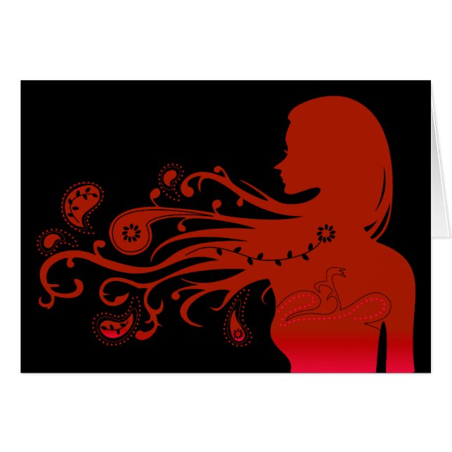 Cartão queda paisley (Frente Horizontal)