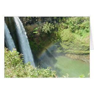 Cartão Quedas de Kauai Havaí Wailua