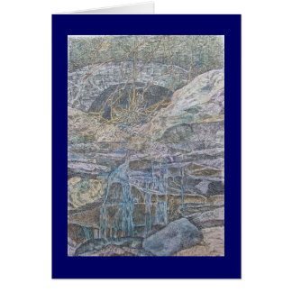 Cartão quedas do nebo da montagem