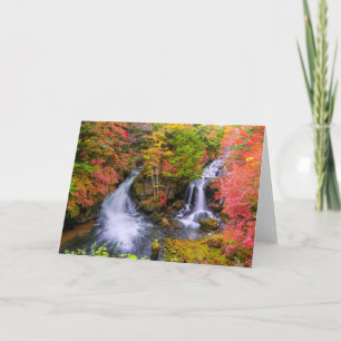 Cartão Quedas Faucet Waterfall Nikko Japan Fall