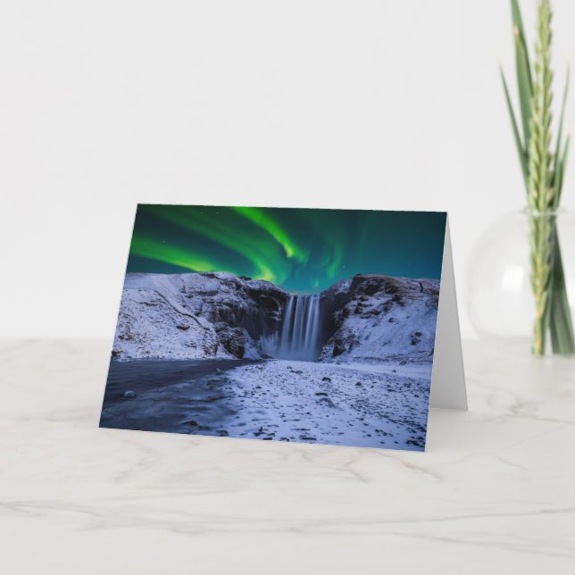 Cartão Quedas | Skógafoss Waterfall (Frente)