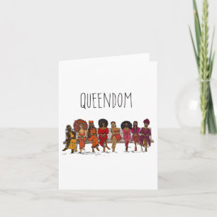 Cartão Queendom Afro-Americano Para Forte Blac Educada