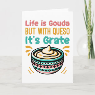 Cartão Queijo Engraçado Gouda Queso Piada de Comida