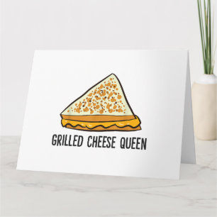 Cartão Queijo grelhado Rainha Engraçada Engraçado Queijo