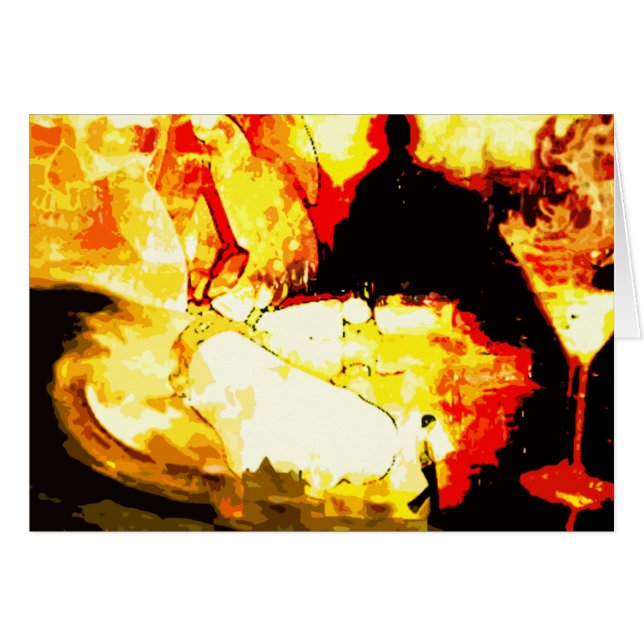 Cartão queimado. (Frente Horizontal)