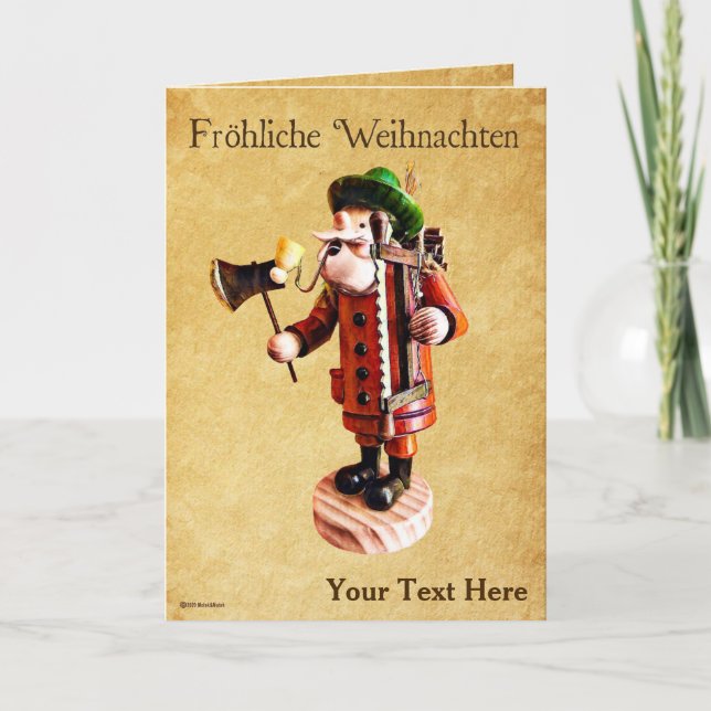 Cartão Queimador de Incenso do Homem Fumante Alemão (Frente)