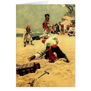 Cartão Quem deve ser capitão? arte do pirata
