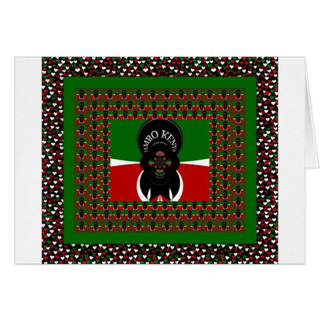 Cartão Quênia adorável calor (Frente Horizontal)