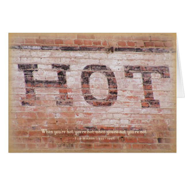 Cartão quente (Frente Horizontal)