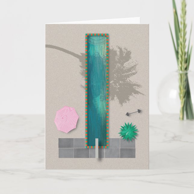 Cartão quente da piscina de Festivus do clima do (Frente)