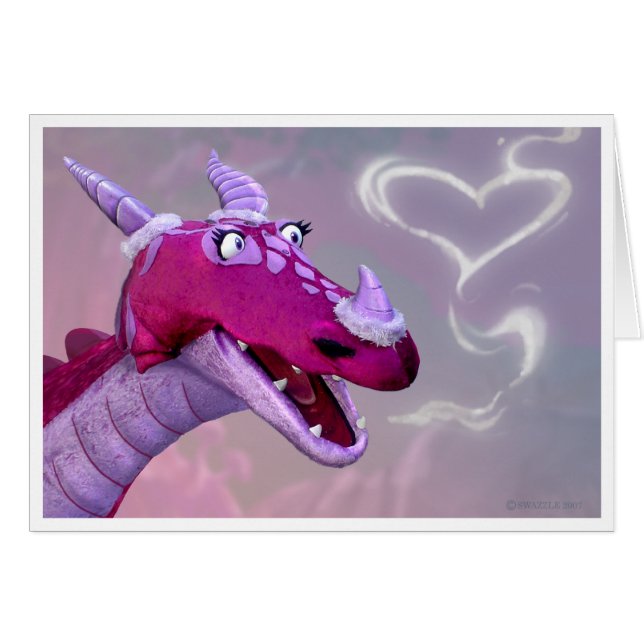 Cartão quente do dragão de Smokin (Frente Horizontal)