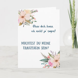 Cartão - Queres meu Trauzeugin ser