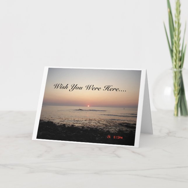 Cartão Queria Que Estivesse Aqui. (Frente)