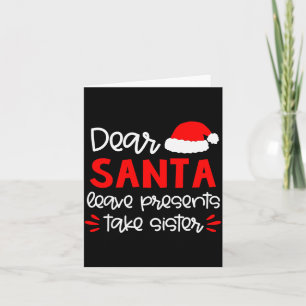 Cartão Querida Camisa do Papai Noel Irmãos Família Corres