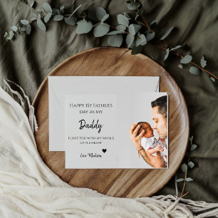 Cartão Querida Foto Feliz Primeiro dia de os pais que te 