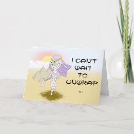 Cartão Querida múmia (fêmea) com coração e borboletas