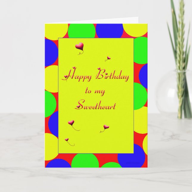 Cartão Querido do feliz aniversario (Frente)