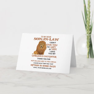 Cartão Querido genro, não te dei o presente da vida