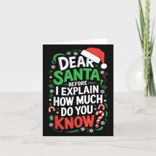 Cartão Querido Papai Noel Antes de Eu Explicar Quanto Voc