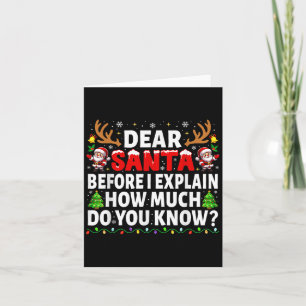 Cartão Querido Papai Noel Antes de Explicar Correspondênc
