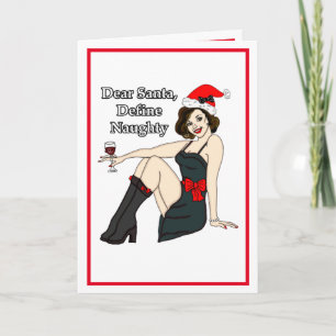 Cartão Querido Papai Noel, Defina Travesso Humor de Nat