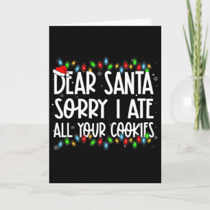 Cartão Querido Papai Noel Desculpe Comi Todos Os Seus Bis