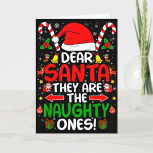 Cartão Querido Papai Noel Eles São Os Travessos Funny Chr