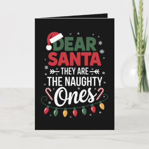Cartão Querido Papai Noel Eles São Os Travessos Natal