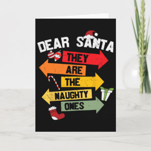 Cartão Querido Papai Noel Eles São Os Travessos Natal Xma