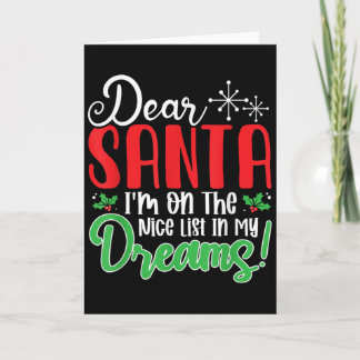 Cartão Querido Papai Noel Estou Na Lista Boa Nos Meus Son