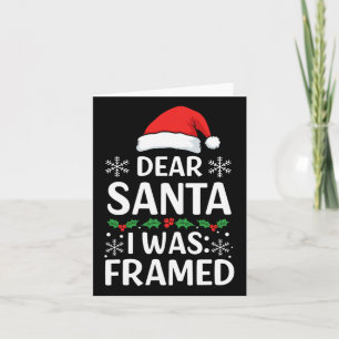 Cartão Querido Papai Noel Eu Fui Incriminado - Piada Nata