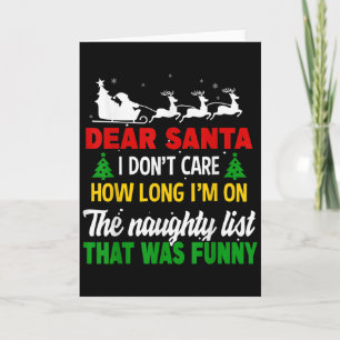 Cartão Querido Papai Noel Não Me Importo Quanto Tempo Est