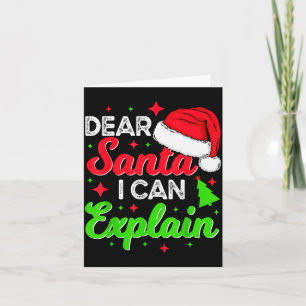 Cartão Querido Papai Noel Posso Explicar Piada Divertida