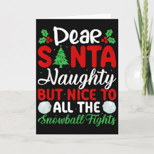 Cartão Querido Papai Noel Travesso Mas Bonito Para Todos