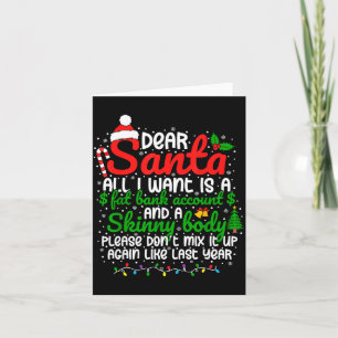 Cartão Querido Papai Noel Tudo Que Eu Quero É Uma Conta B
