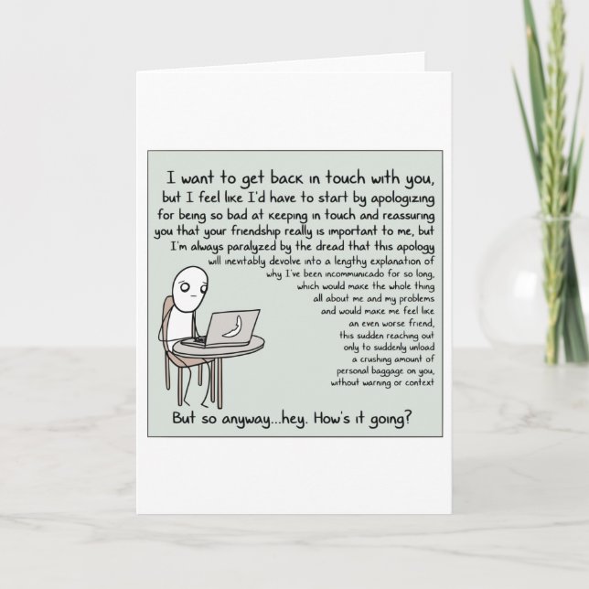 Cartão Quero voltar a entrar em contato com você (origina (Frente)