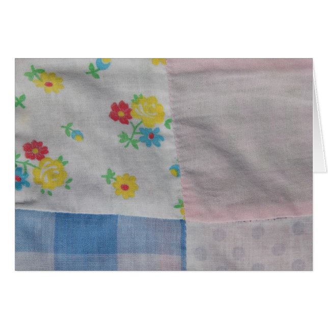 Cartão Quilar Quadrados Vintage (Frente Horizontal)