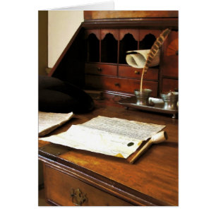 Cartão Quill, papéis e tubulação