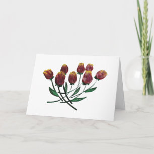 Cartão Quilled Tulips greeting card - horizontal