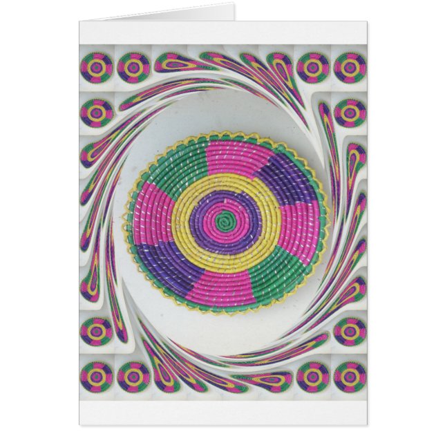 Cartão Quilo tradicional de placas tecidas (Frente)