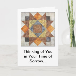 Cartão Quilt Block Friendship - Sympathy Greeting Card