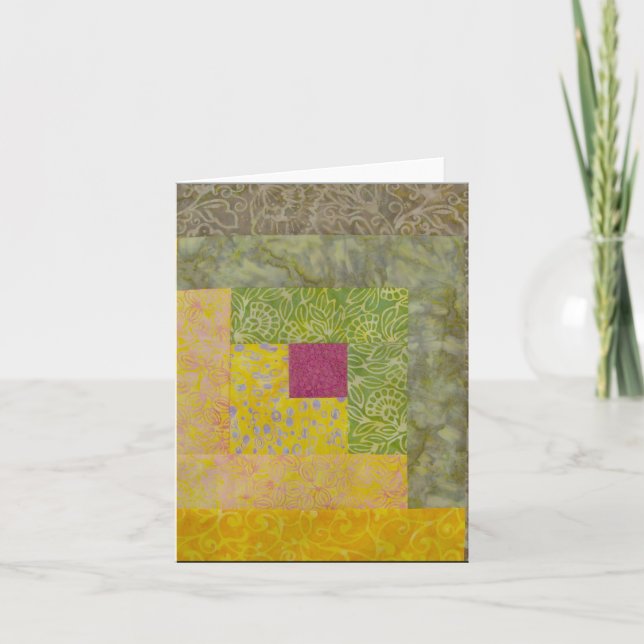 Cartão Quilt Block Note Card (Frente)