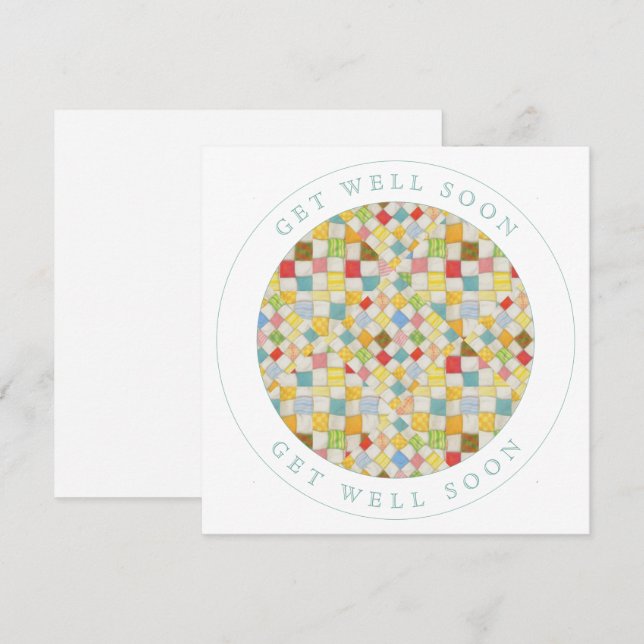 Cartão QuILT MOSAIC Square Flat Get Good Card (Frente/Verso)