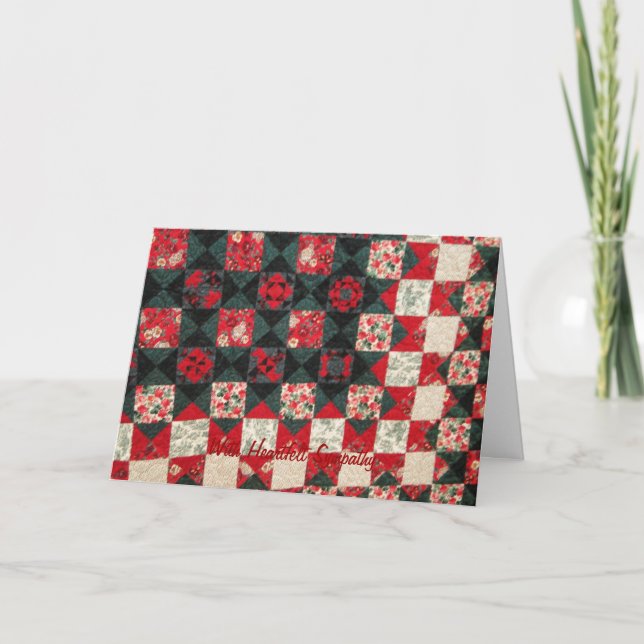 Cartão Quilt, simpatia (Frente)