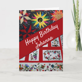 Cartão Quilters Happy Birthday