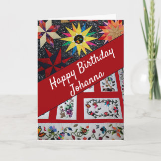 Cartão Quilters Happy Birthday