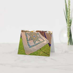 Cartão Quilts on a Line Note Card