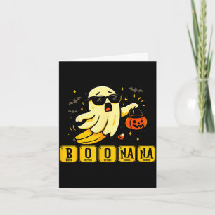 Cartão Química boonana banana fantasma fofo halloween