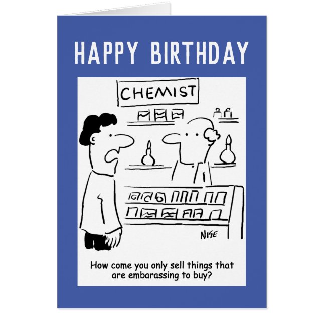 Cartão Químico só vende produtos embaraçosos (Frente)
